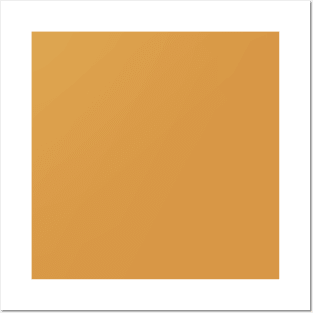 Mustard Orange Plain Single Color Block Posters and Art